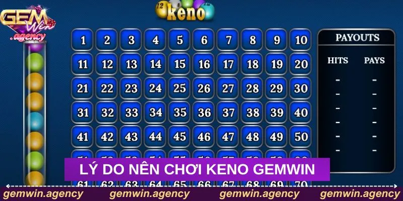Lý do nên tham gia trò chơi Keno Gemwin Lý do nên tham gia trò chơi Keno Gemwin